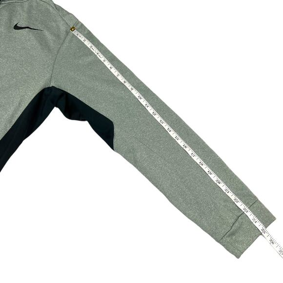 Nike Hoodie Sweatshirt Therma-Fit Light Grey Black Long Sleeve Activewear Large - Picture 6 of 12